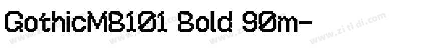 GothicMB101 Bold 90m字体转换